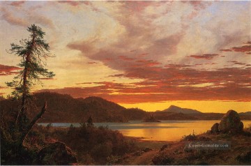  Sonne Kunst - Sonnenuntergang Landschaft Hudson Fluss Frederic Edwin Church
